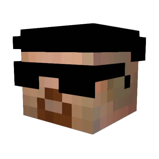 420shaman Minecraft avatar head, 3D render