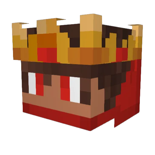 421king Minecraft avatar head, 3D render