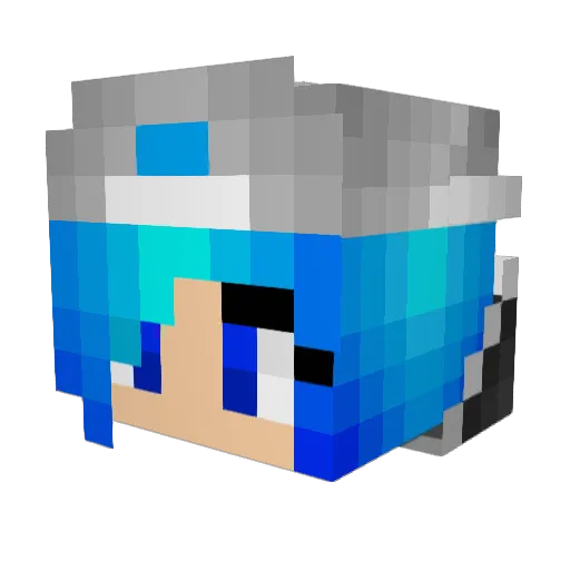 42423 Minecraft avatar head, 3D render