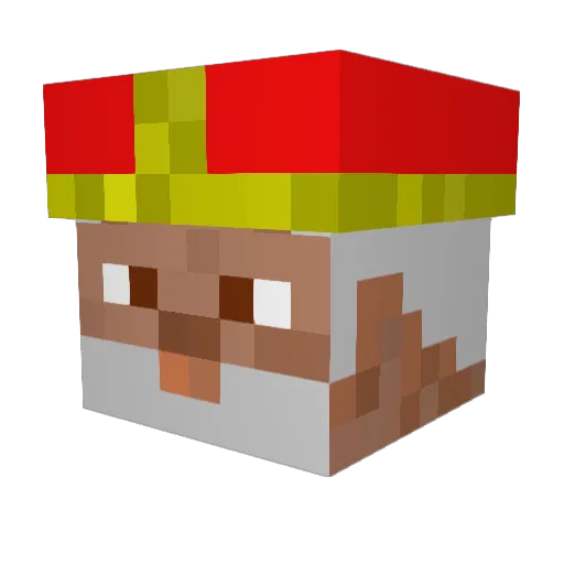 4256 Minecraft avatar head, 3D render