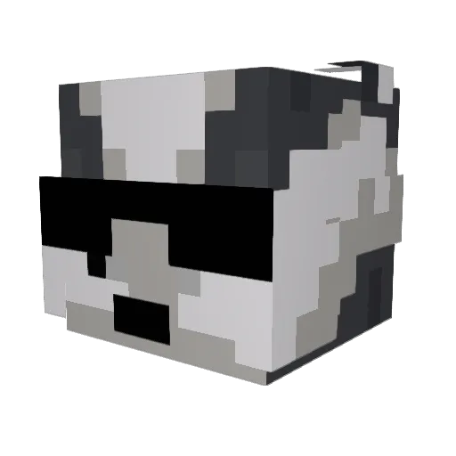 42Badgers Minecraft avatar head, 3D render