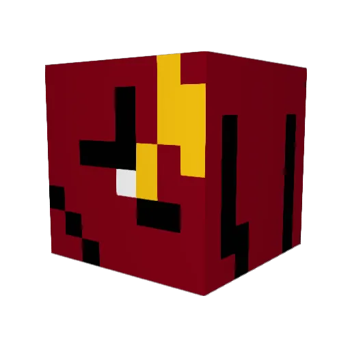 42Luna Minecraft avatar head, 3D render