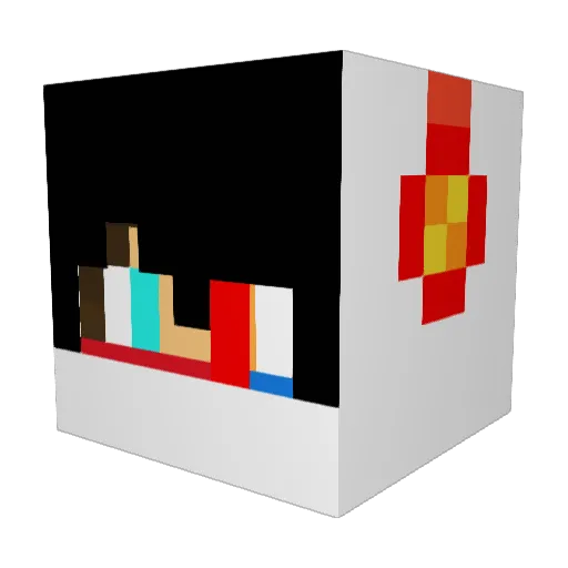 42Nexo Minecraft avatar head, 3D render