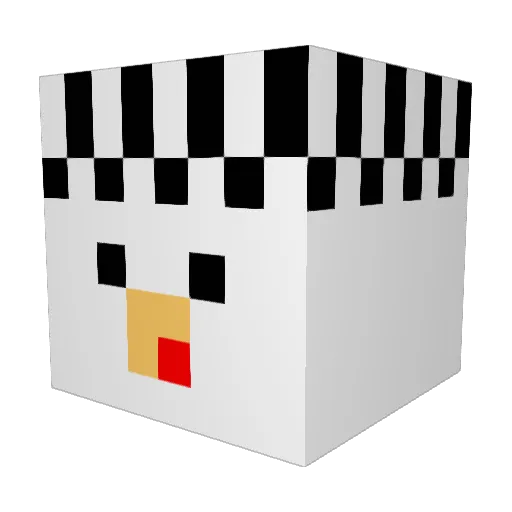 42ct Minecraft avatar head, 3D render