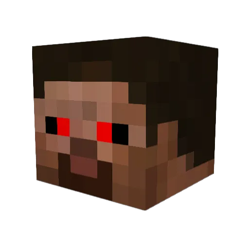 42end Minecraft avatar head, 3D render