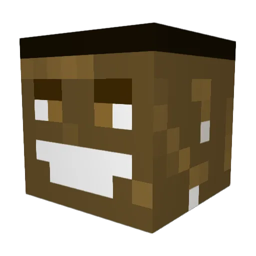 42naRUto Minecraft avatar head, 3D render