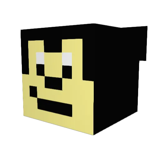 42star Minecraft avatar head, 3D render