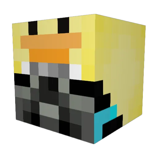 43100 Minecraft avatar head, 3D render