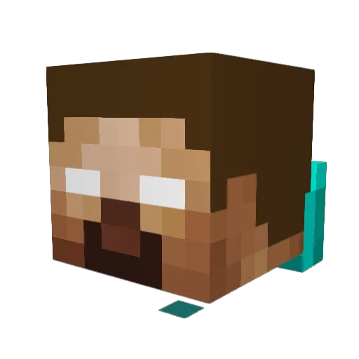 4321eric Minecraft avatar head, 3D render