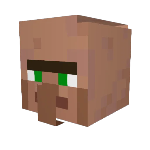 43_3 Minecraft avatar head, 3D render