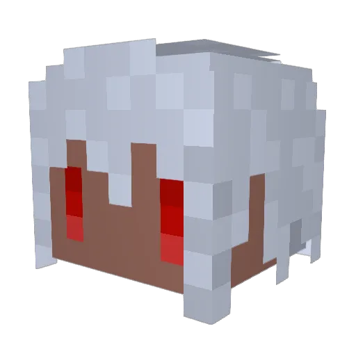 43nanashi Minecraft avatar head, 3D render