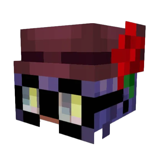43ntt Minecraft avatar head, 3D render