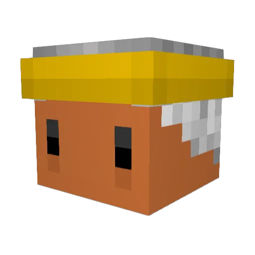 440i Minecraft avatar head, 3D render