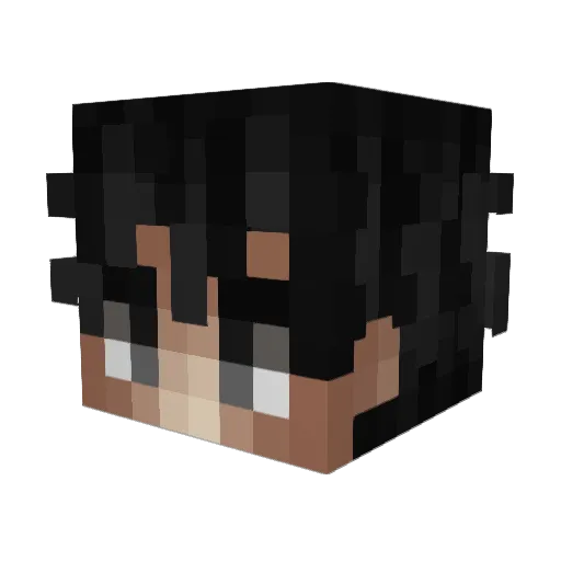 443z Minecraft avatar head, 3D render