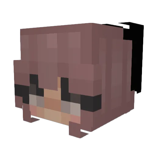 444Jenn Minecraft avatar head, 3D render