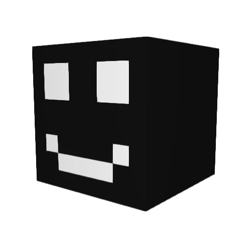 444Oni Minecraft avatar head, 3D render