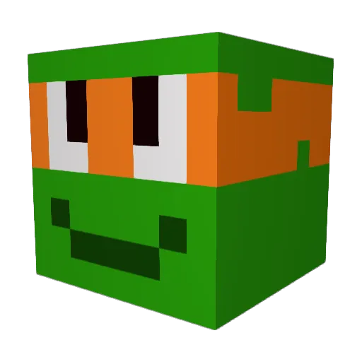 444joku Minecraft avatar head, 3D render