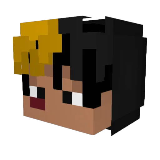 444luka Minecraft avatar head, 3D render