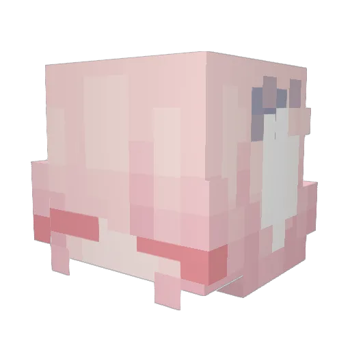 444omen Minecraft avatar head, 3D render