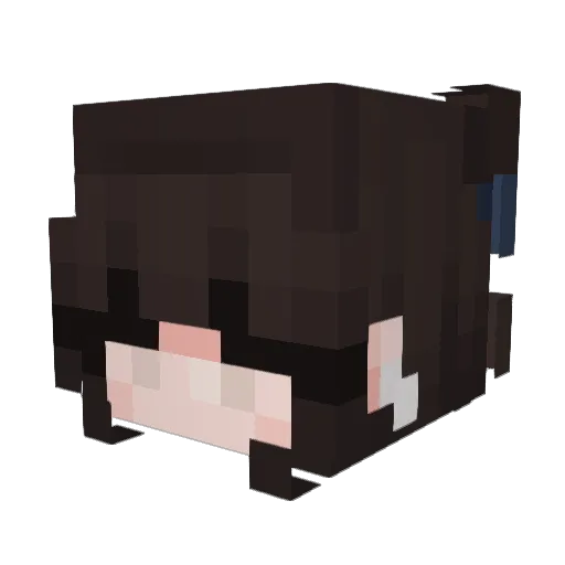 444x0 Minecraft avatar head, 3D render