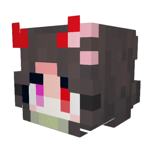 4478 Minecraft avatar head, 3D render