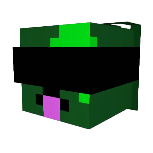 448G Minecraft avatar head, 3D render