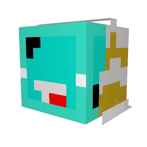 4494 Minecraft avatar head, 3D render
