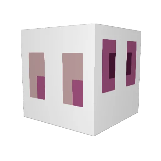44BLACK Minecraft avatar head, 3D render