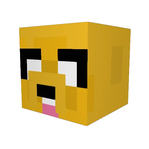 44Donuts44 Minecraft avatar head, 3D render