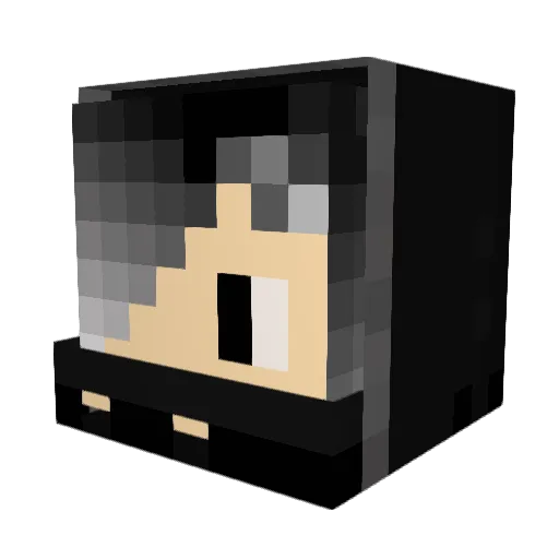 44Lucky_ghost Minecraft avatar head, 3D render