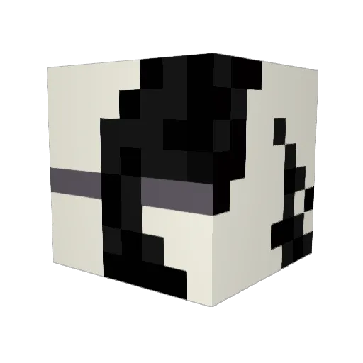 44Null Minecraft avatar head, 3D render