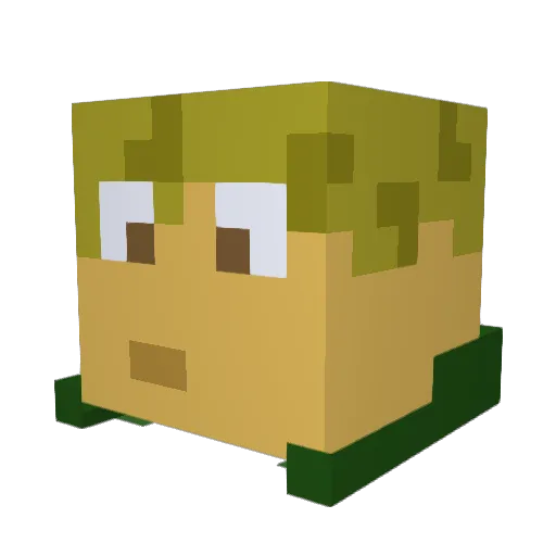 44SunDip Minecraft avatar head, 3D render