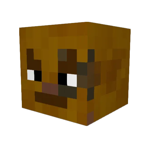 44legit__ Minecraft avatar head, 3D render