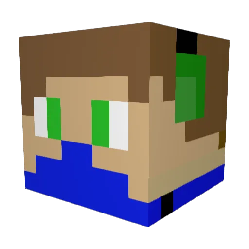 44niloxx Minecraft avatar head, 3D render