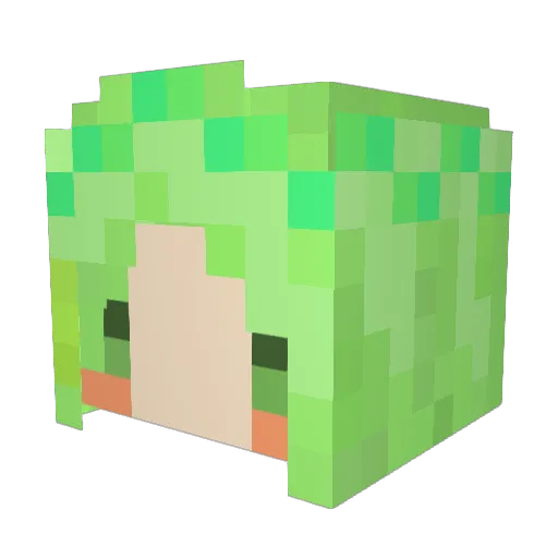 44ovob Minecraft avatar head, 3D render