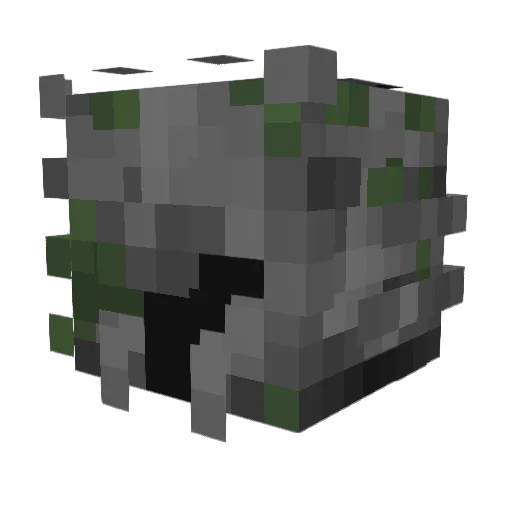 44pixel Minecraft avatar head, 3D render