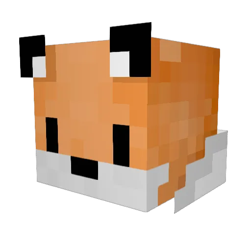 454545454545 Minecraft avatar head, 3D render