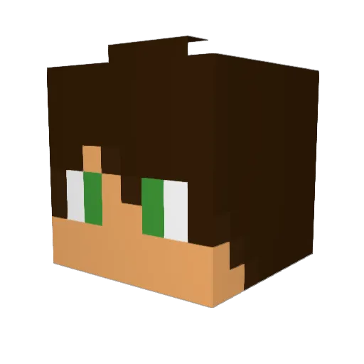 457 Minecraft avatar head, 3D render