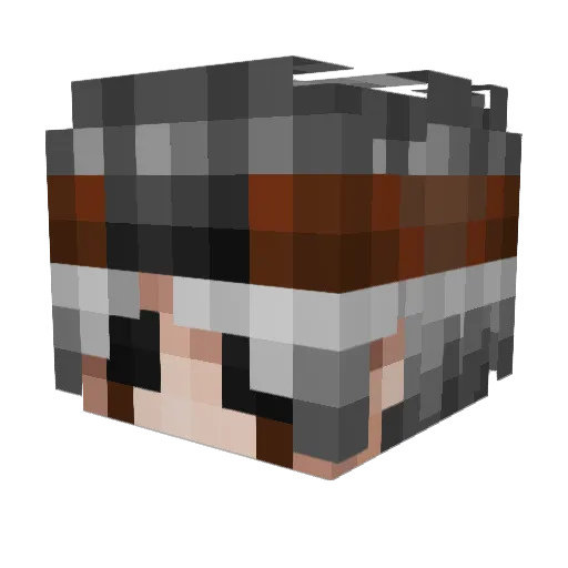 45GB Minecraft avatar head, 3D render