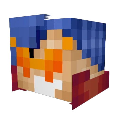 45_Dark_Moon_67 Minecraft avatar head, 3D render