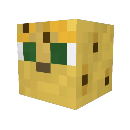 45gv Minecraft avatar head, 3D render