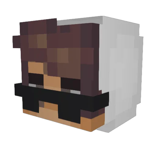 45qk Minecraft avatar head, 3D render