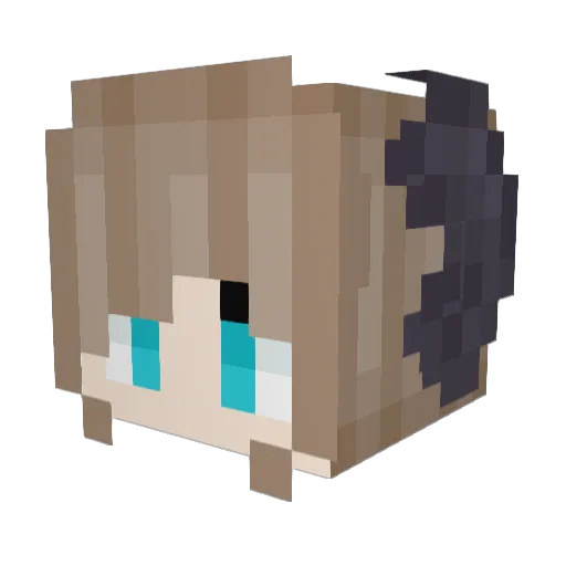 46Kelpie Minecraft avatar head, 3D render