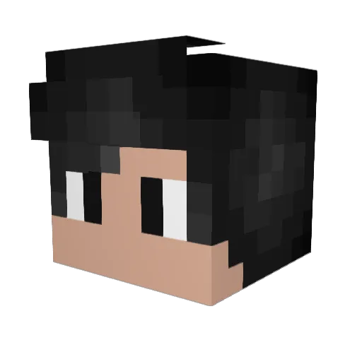 46canhete Minecraft avatar head, 3D render