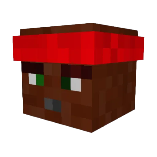 475J Minecraft avatar head, 3D render