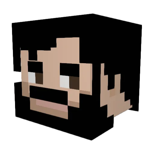 47CrispyWaffles Minecraft avatar head, 3D render
