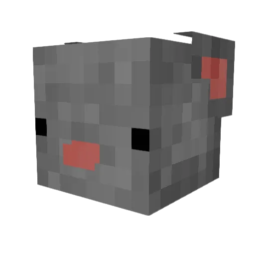 47D Minecraft avatar head, 3D render