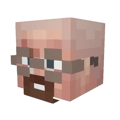 47Mates Minecraft avatar head, 3D render
