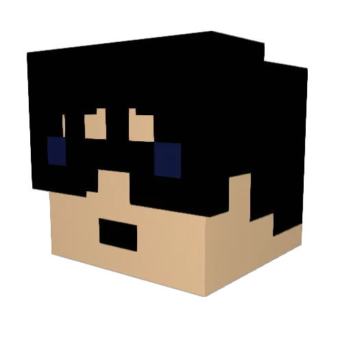 47an Minecraft avatar head, 3D render