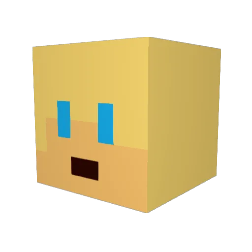 47harris Minecraft avatar head, 3D render
